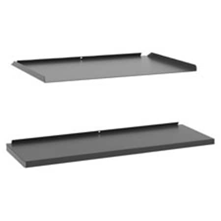 Fine-Line Work Wall Kit, Shelf, Tray, 17.5 in. x 9 in. x 1 in., Ash Metallic FI686765